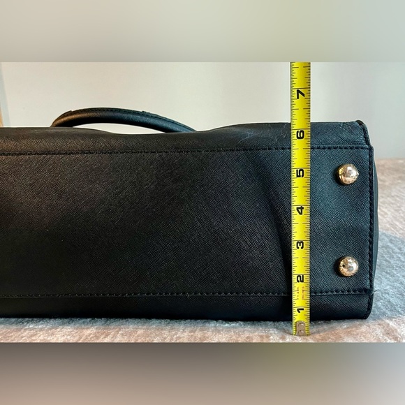 Michael Kors MK Large Hamilton Tote Bag Black Saffiano Leather Black Purse - Picture 8 of 12